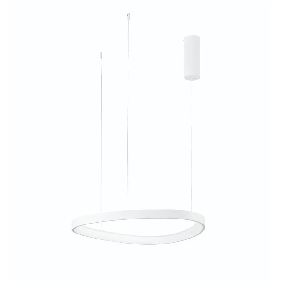 Lampada sospesa 65x150 cm in alluminio bianco