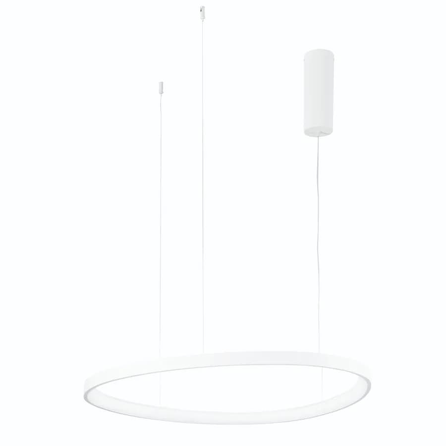 Lampada sospesa 85x150 cm in alluminio bianco