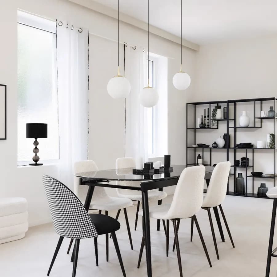 Lampada sospesa a sfera 20 cm in vetro bianco e oro - Failith