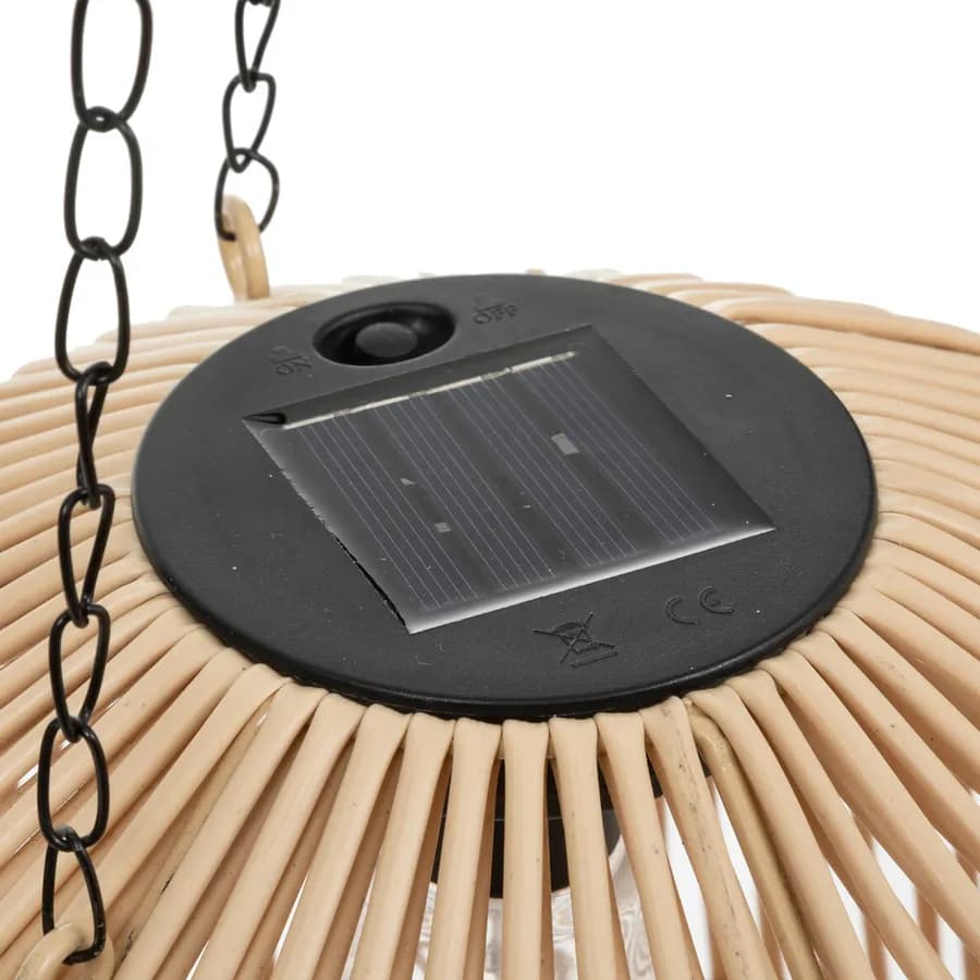 Lampada sospesa da esterno 28 cm a ricarica solare con led bianco caldo - Margot