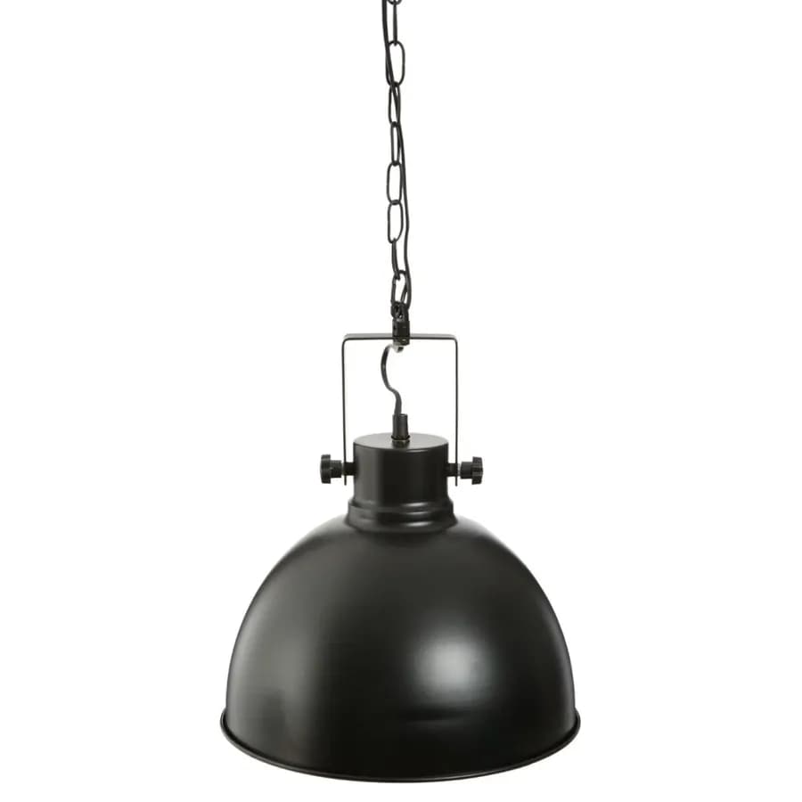 Lampada sospesa rotonda 30 cm in metallo nero