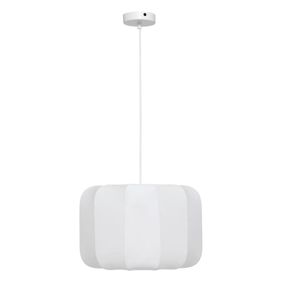 Lampada sospesa rotonda 37 cm in cotone bianco - Mononoke