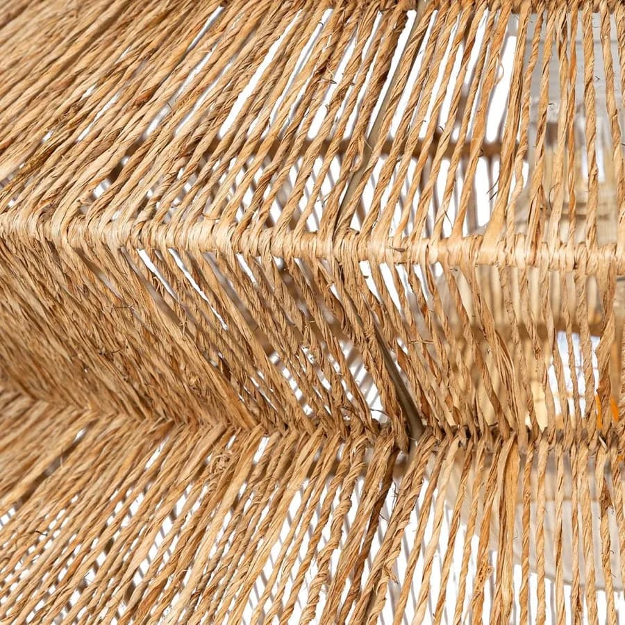 Lampada sospesa rotonda 38 cm in juta naturale e acciaio