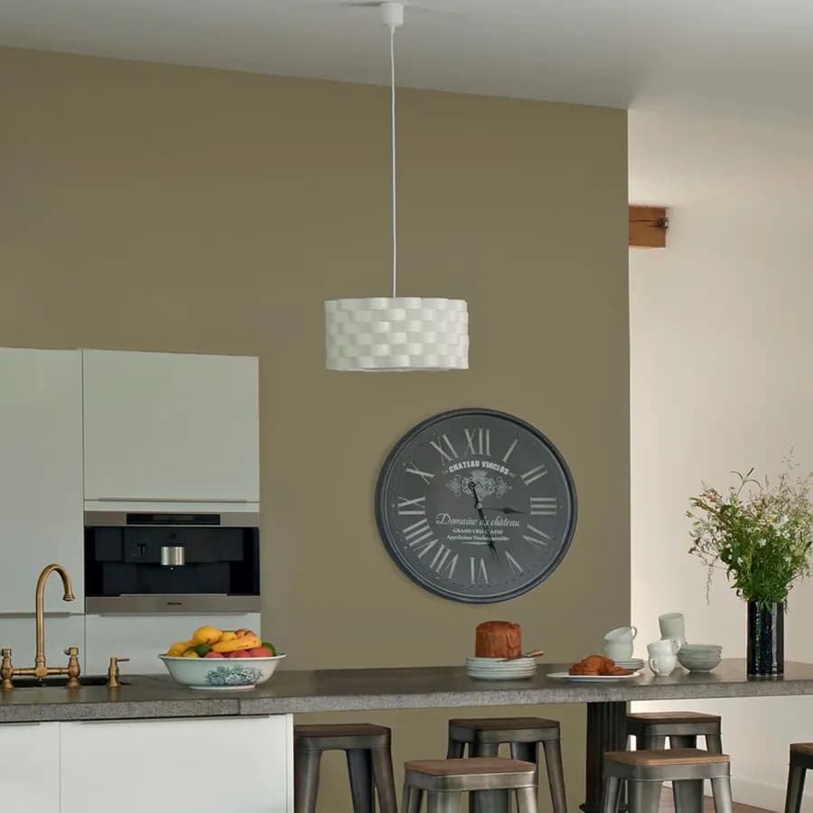 Lampada sospesa rotonda 42 cm in polipropilene bianco - Moyra