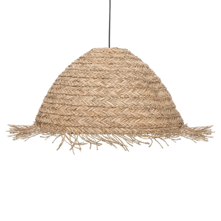 Lampada sospesa rotonda 56 cm in paglia naturale