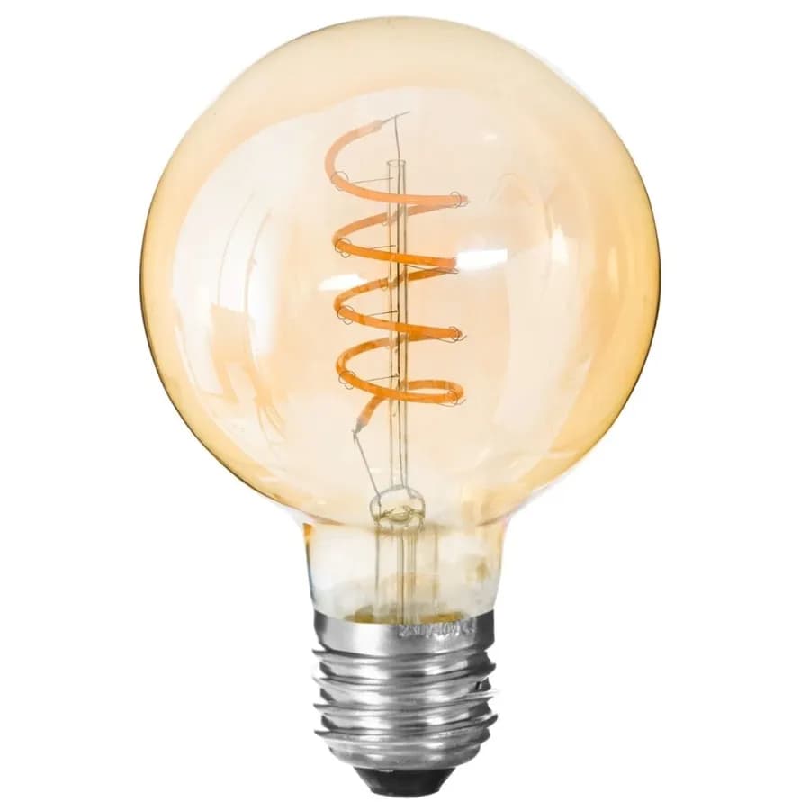 Lampadina led rotonda 11 cm ambrata