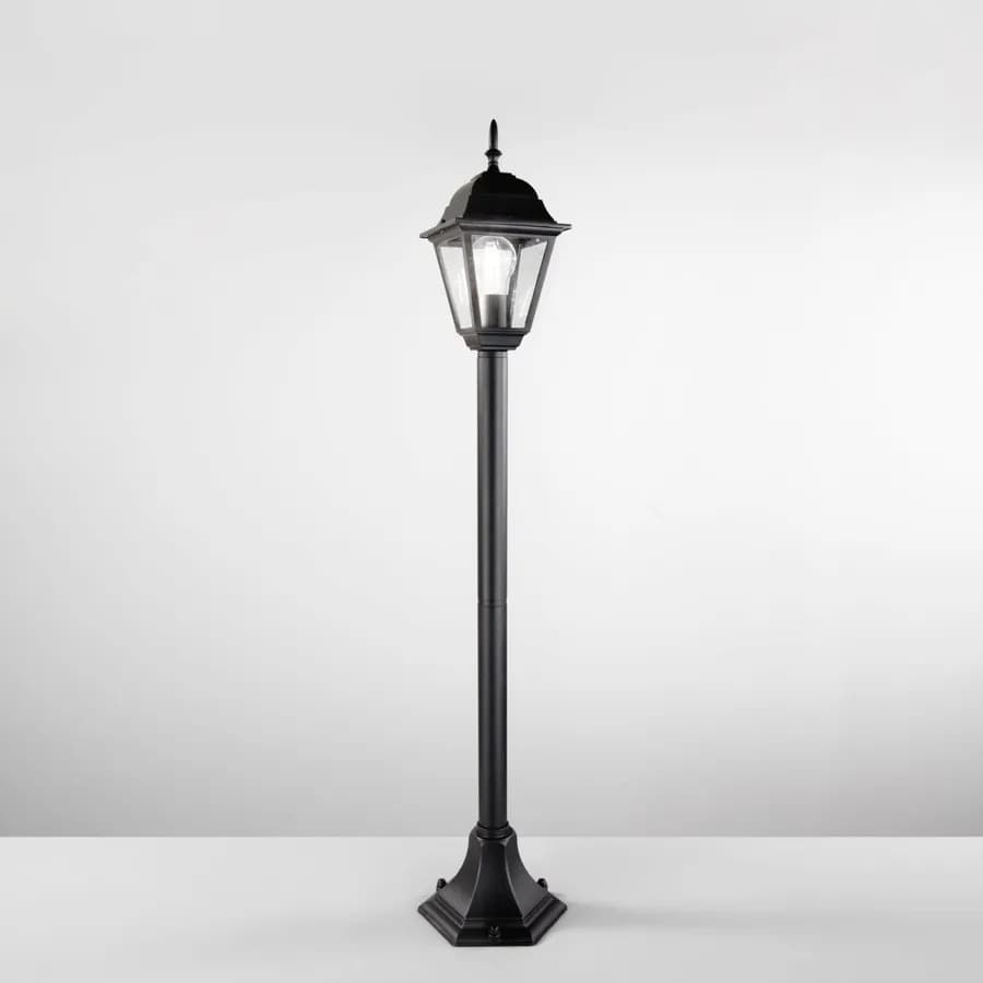 Lampione lanterna da esterno 21x104h cm in alluminio nero