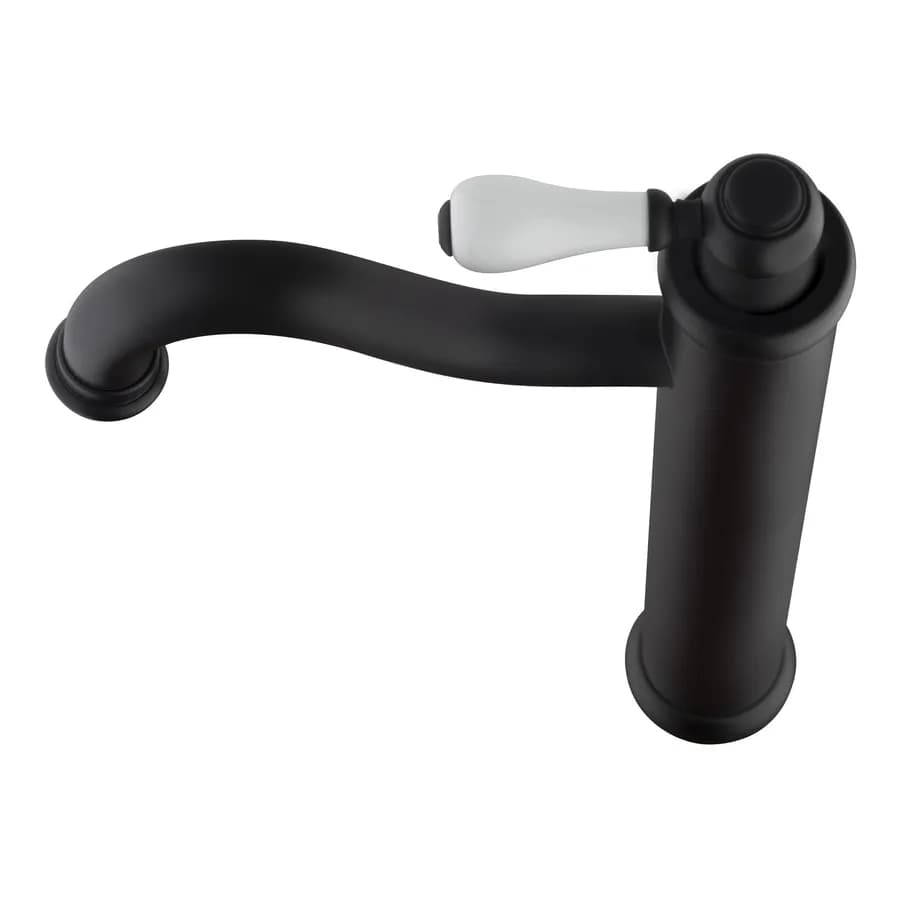Lavabo alto miscelatore BRERA di Jacuzzi - Rubinetteria nero opaco e bianco per piletta click clack