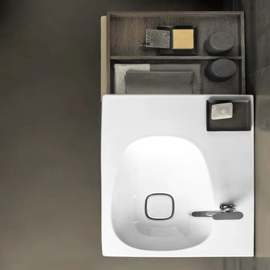 Lavabo asimmetrico sospeso o da appoggio 75 cm vasca dx Serie Citterio - Geberit
