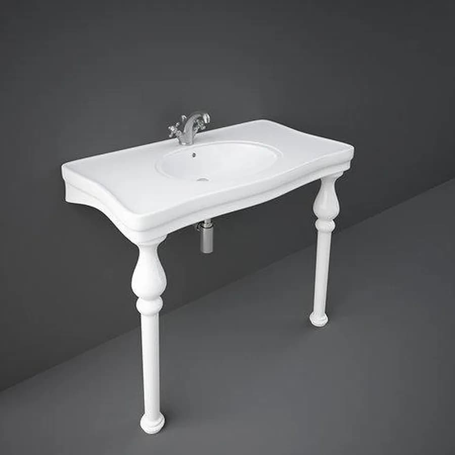 Lavabo-consolle da appoggio 84,5x57,5 cm in ceramica bianco alpino - Fanit