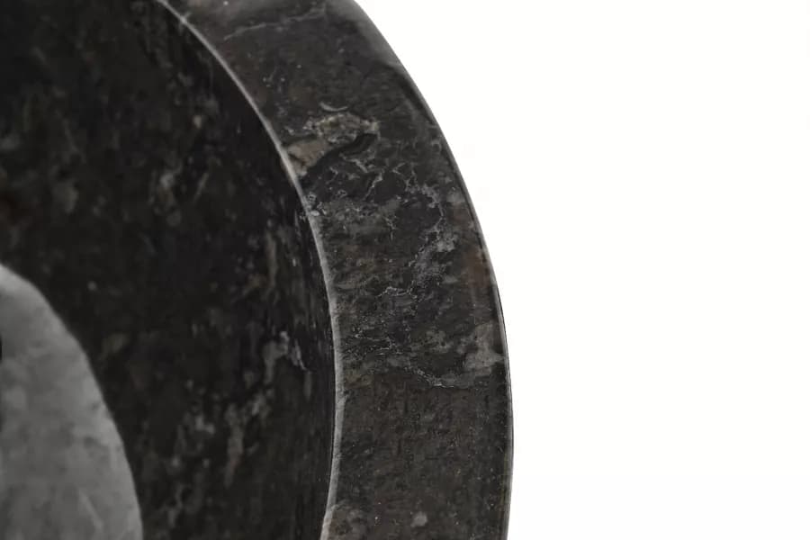 Lavabo da appoggio 40 cm in marmo nero e grigio - Artizan