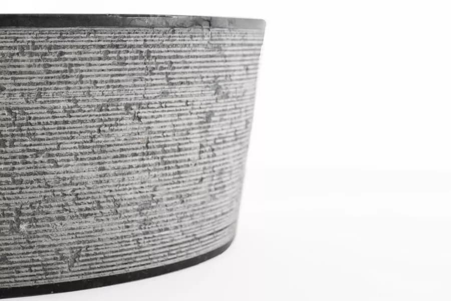 Lavabo da appoggio 40 cm in marmo nero e grigio - Artizan