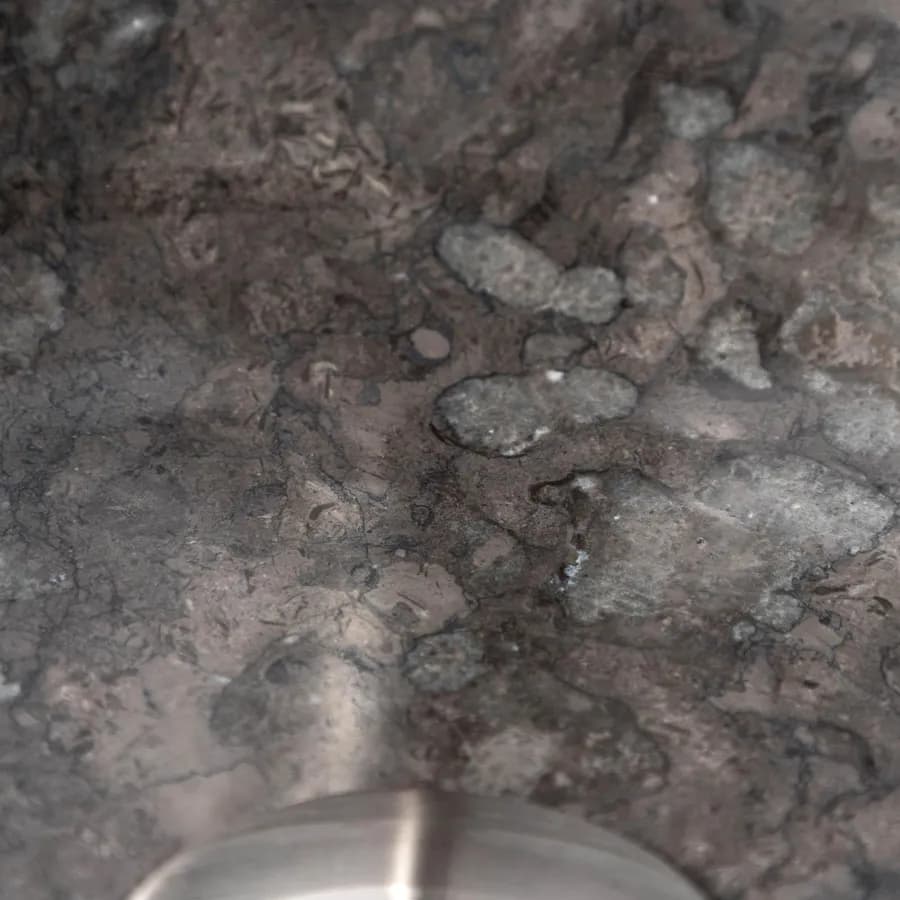 Lavabo da appoggio 40 cm in marmo semilucido nero - Artizan