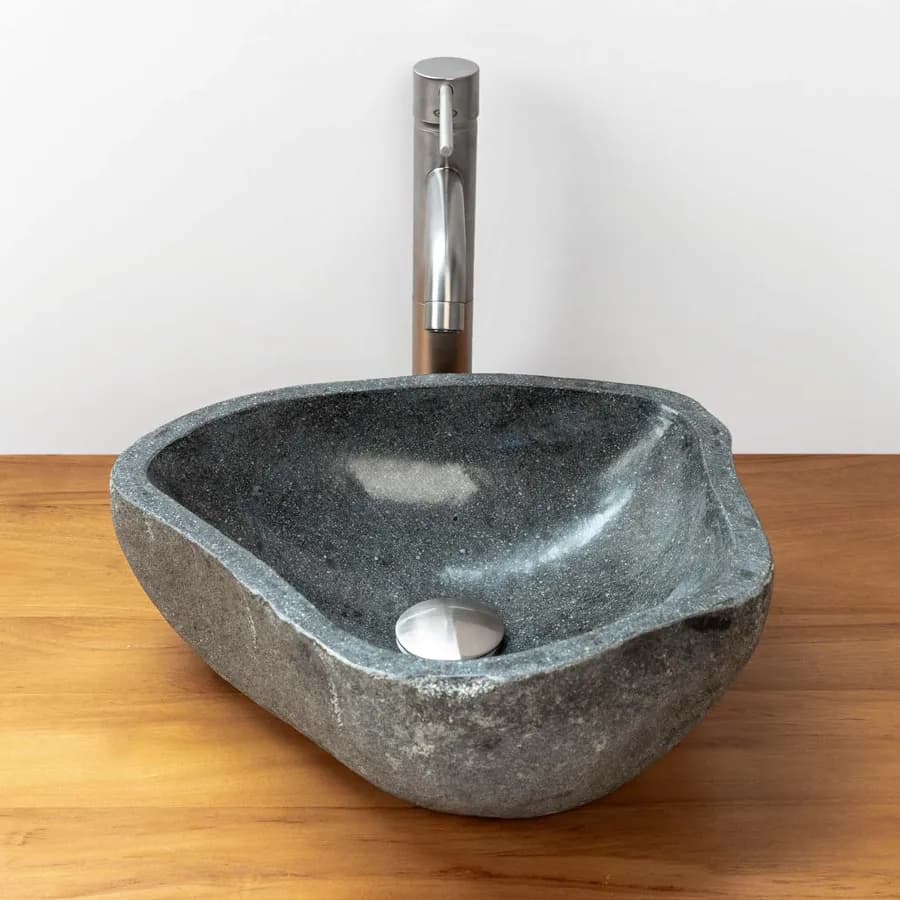 Lavabo da appoggio 35-45 cm in pietra naturale color naturale - Artizan