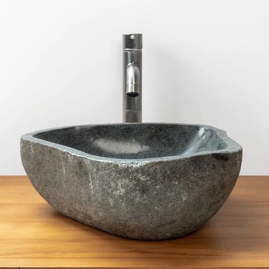 Lavabo da appoggio 35-45 cm in pietra naturale color naturale - Artizan