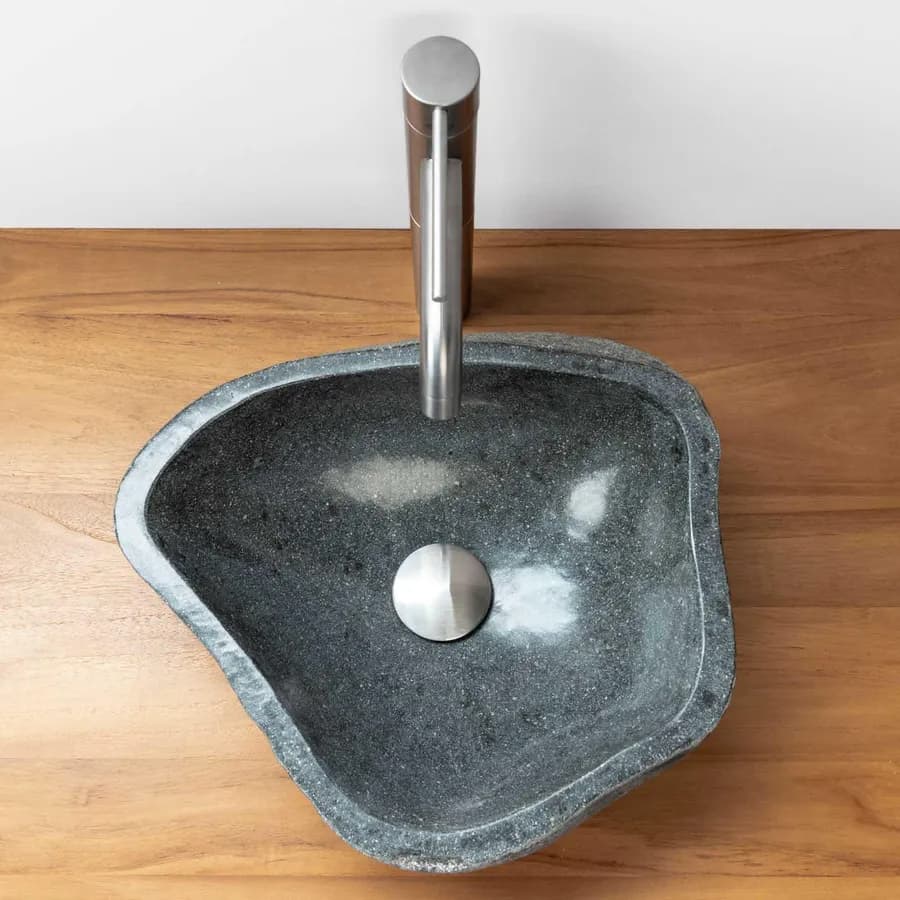Lavabo da appoggio 35-45 cm in pietra naturale color naturale - Artizan