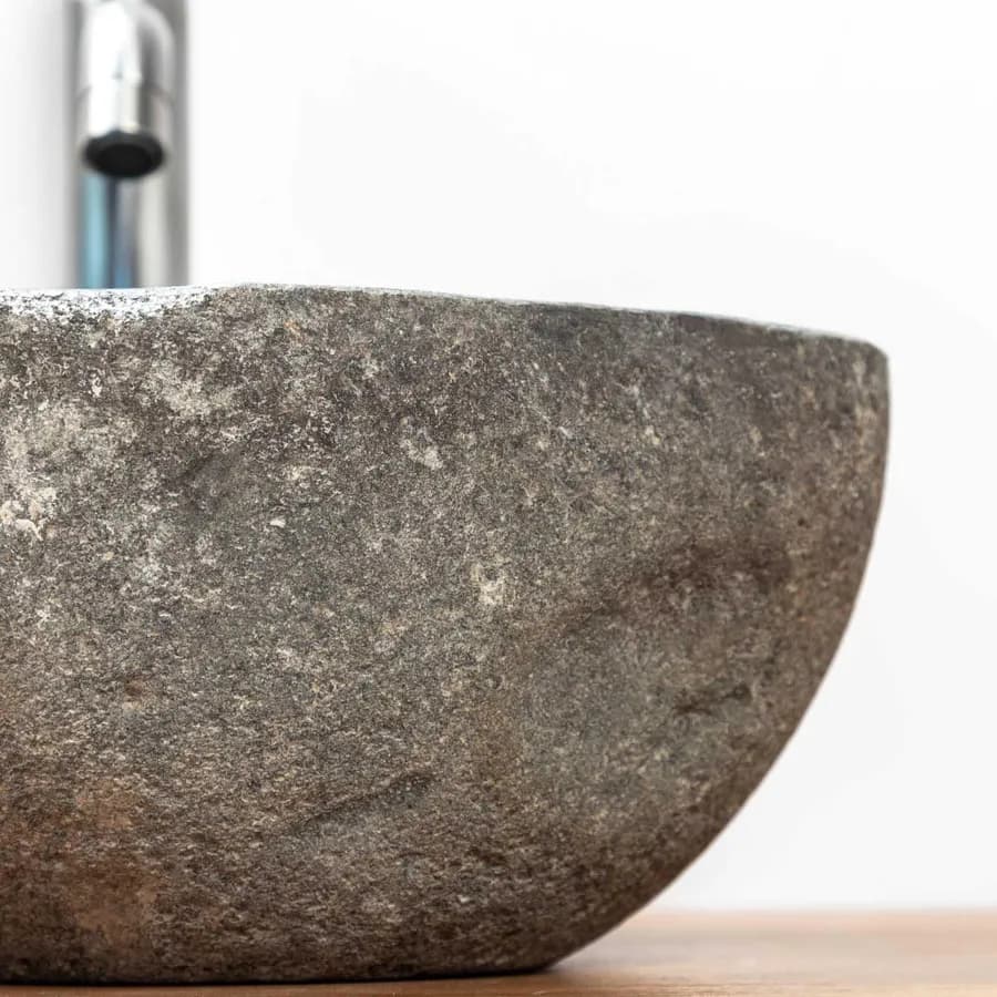 Lavabo da appoggio 35-45 cm in pietra naturale color naturale - Artizan