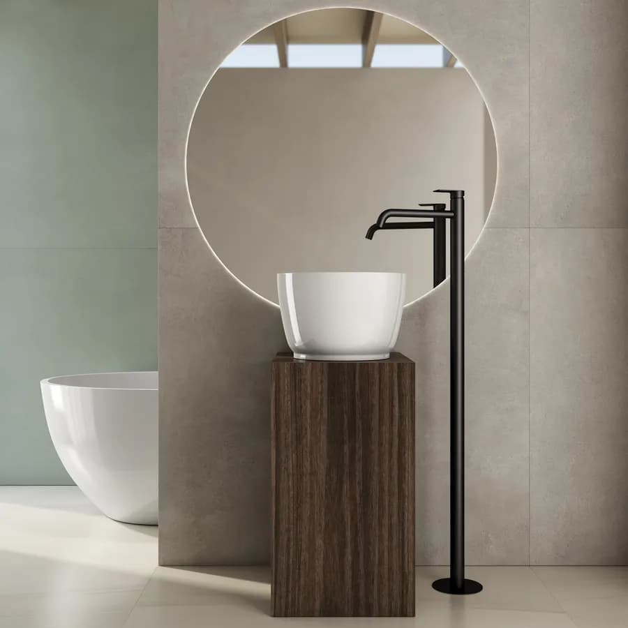 Lavabo d'appoggio 38x24,5 h cm bianco lucido - Capital