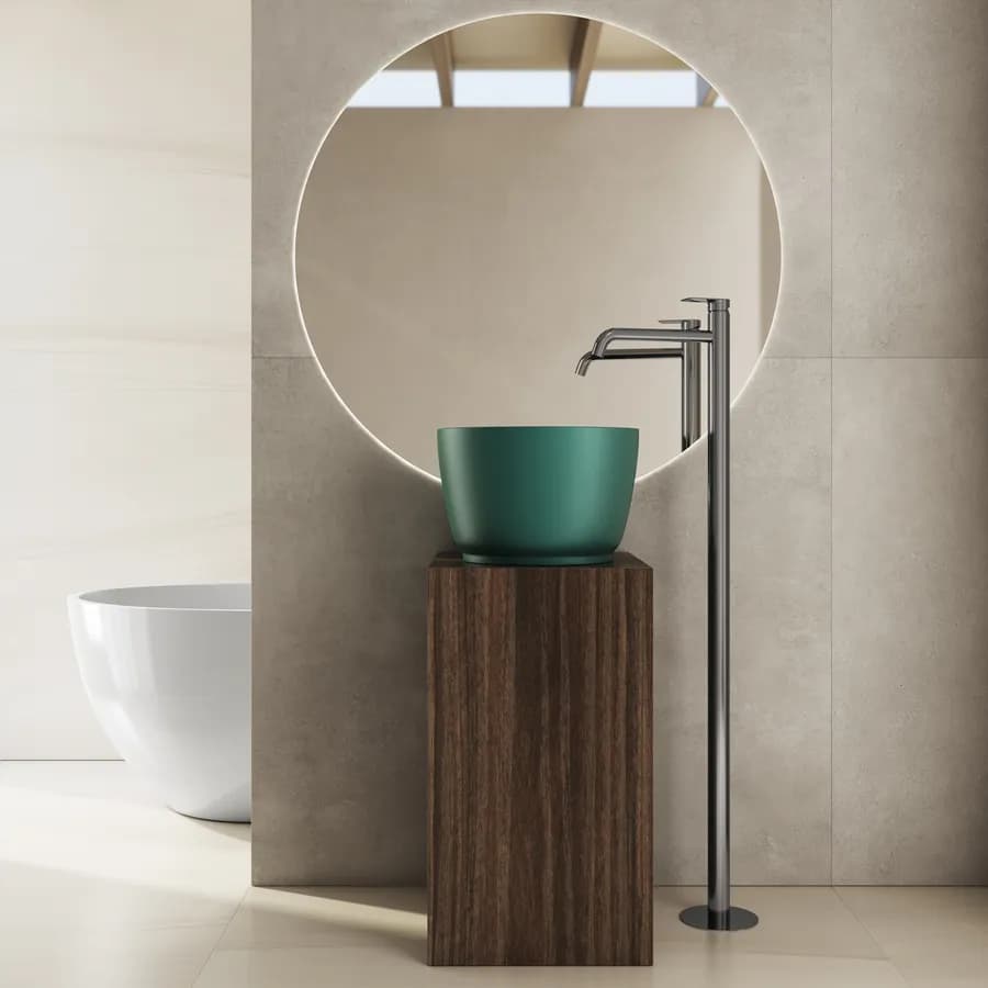 Lavabo d'appoggio 38x24,5 h cm verde inglese opaco - Capital