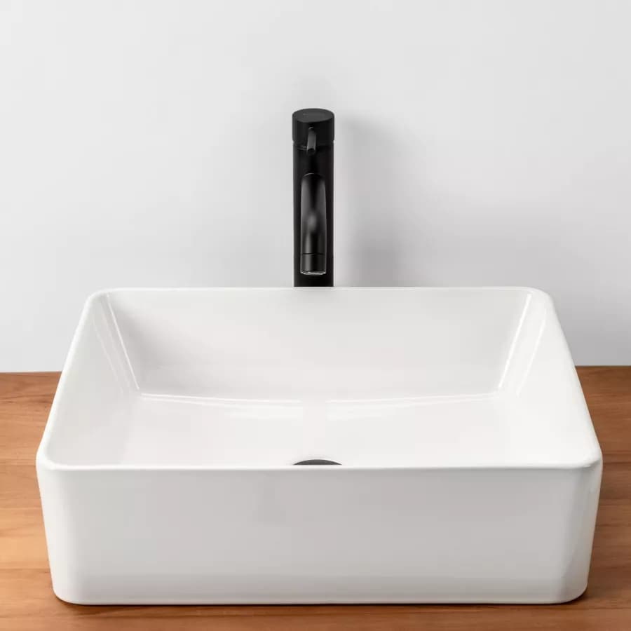 Lavabo d'appoggio 48x37 cm in ceramica bianco opaco - Cloe