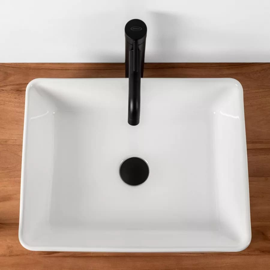Lavabo d'appoggio 48x37 cm in ceramica bianco opaco - Cloe