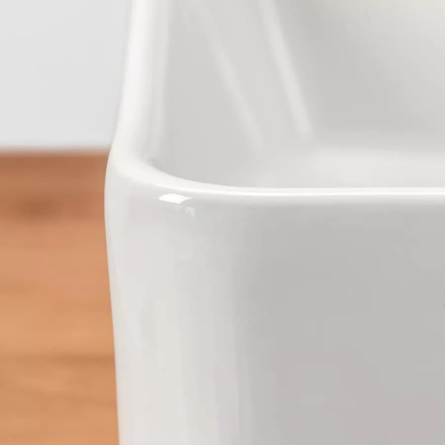 Lavabo d'appoggio 48x37 cm in ceramica bianco opaco - Cloe