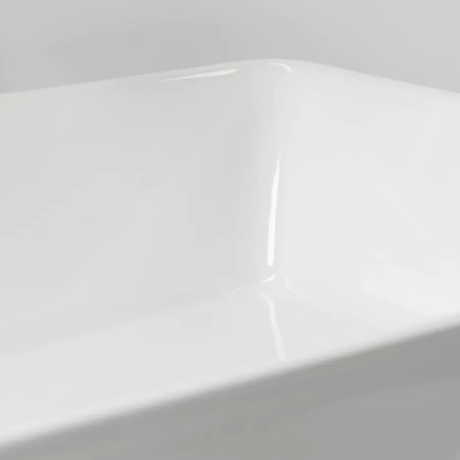 Lavabo d'appoggio 48x37 cm in ceramica bianco opaco - Cloe