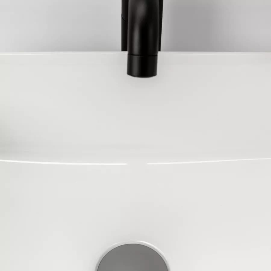 Lavabo d'appoggio 48x37 cm in ceramica bianco opaco - Cloe