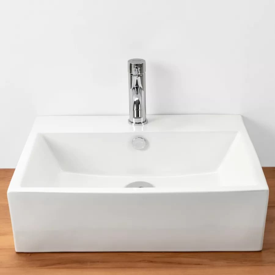 Lavabo d'appoggio 53x41 cm in ceramica bianco opaco - Cloe