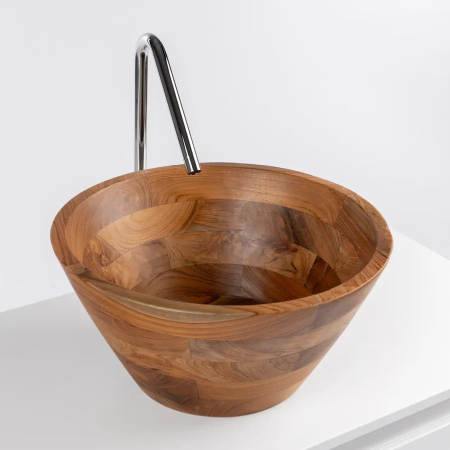 Lavabo d'appoggio in teak 40 x 20 cm - Dries