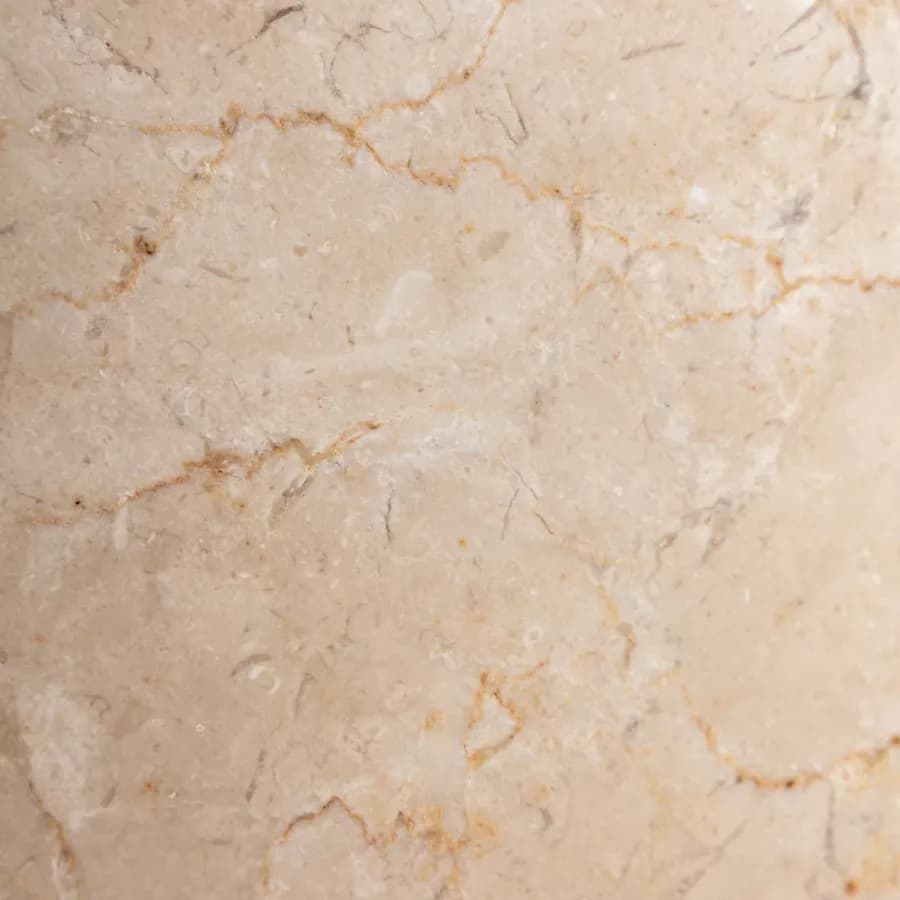 Lavabo freestanding 90h cm in marmo bocciardato crema e bianco - Artizan
