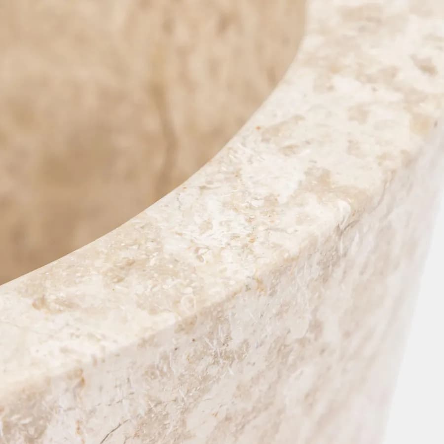Lavabo freestanding monoforo 90h cm in marmo crema - Artizan