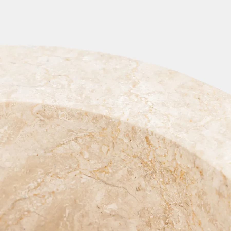 Lavabo freestanding monoforo 90h cm in marmo crema - Artizan