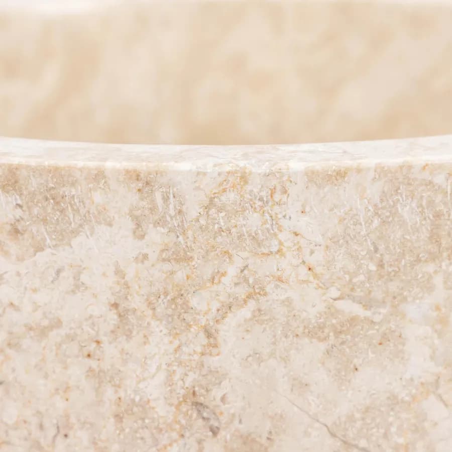 Lavabo freestanding monoforo 90h cm in marmo crema - Artizan