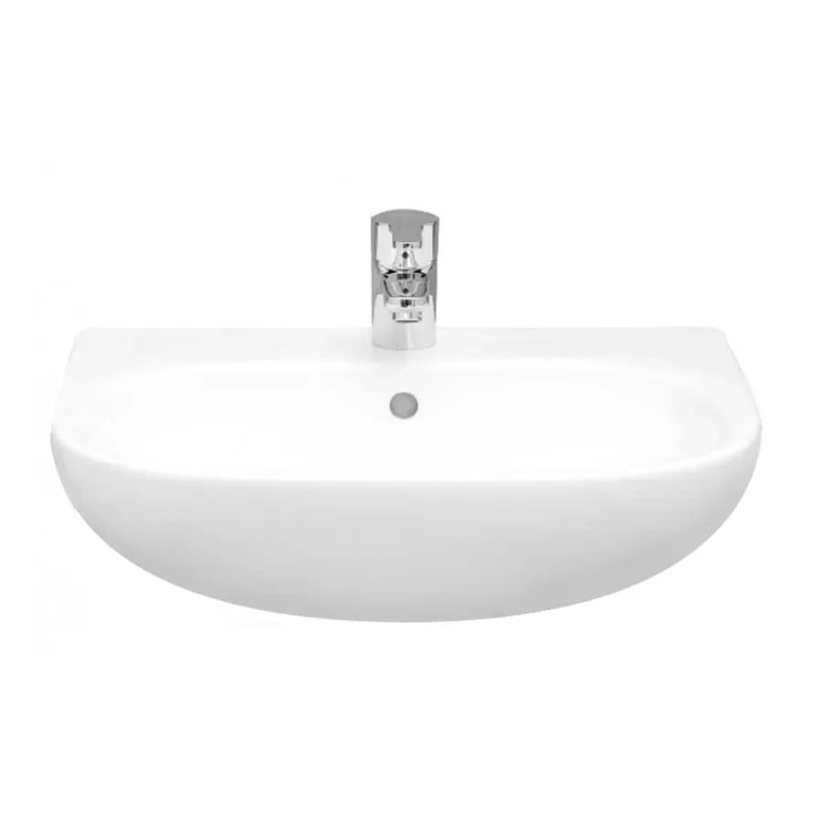 Lavabo monoforo in ceramica 45x37 cm salvaspazio - Ligor