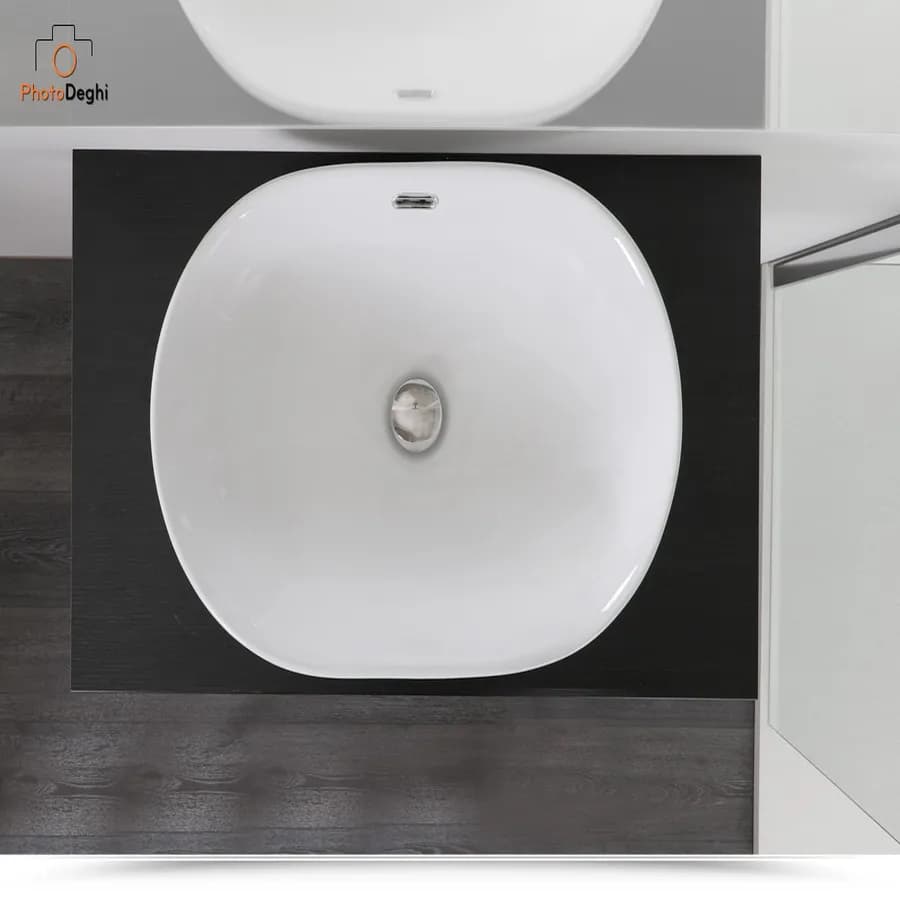 Lavabo incasso soprapiano in ceramica 60x40 cm soprapiano