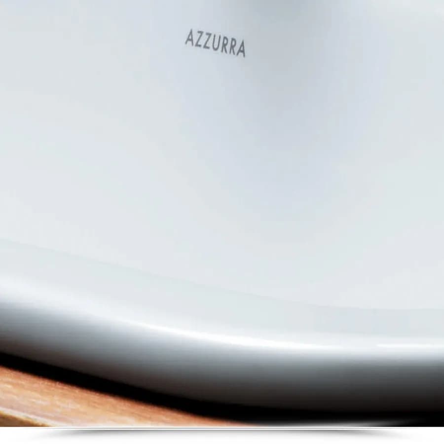 Lavabo semincasso Azzurra ceramica Glaze 50x40 cm bianco soprapiano