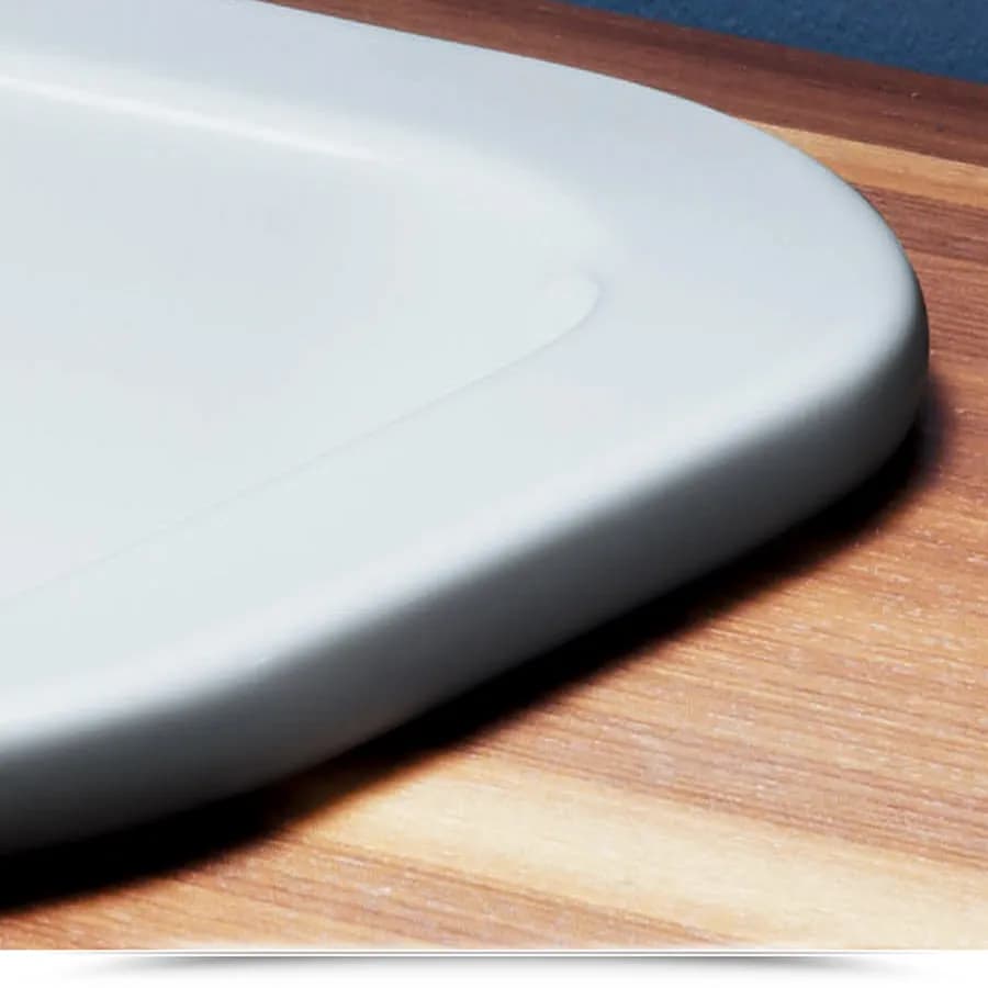 Lavabo semincasso Azzurra ceramica Glaze 50x40 cm bianco soprapiano