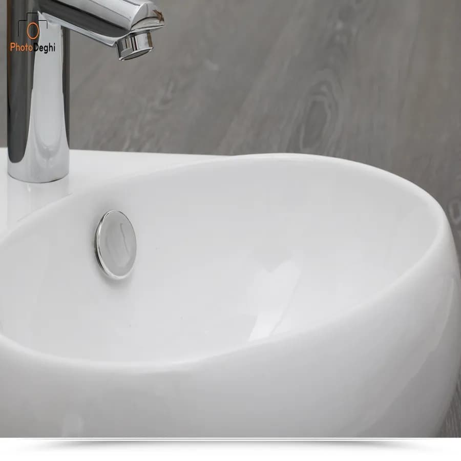 Lavabo sospeso 39x37 in ceramica angolare bianco lucido monoforo