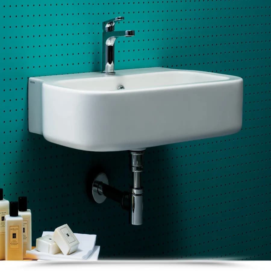 Lavabo sospeso Azzurra Ceramica 75 cm installabile in appoggio su piano - Glaze