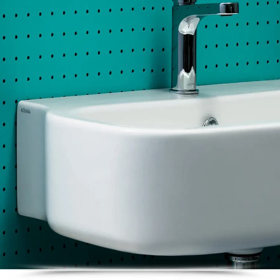 Lavabo sospeso Azzurra Ceramica 75 cm installabile in appoggio su piano - Glaze