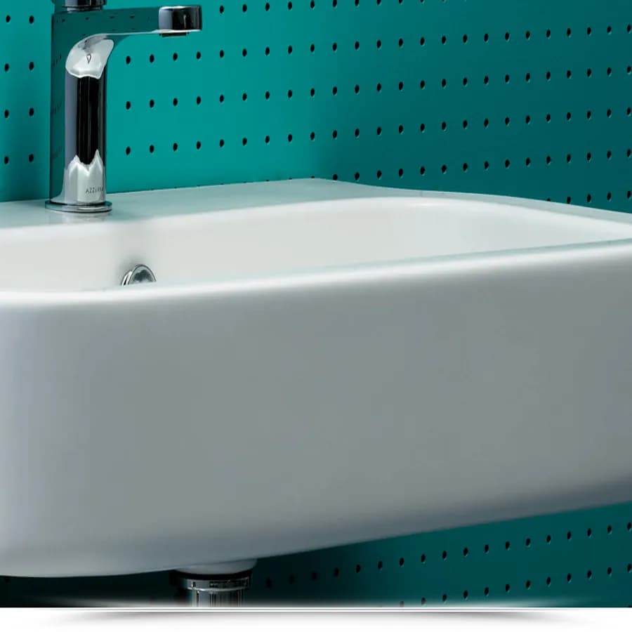 Lavabo sospeso Azzurra Ceramica 75 cm installabile in appoggio su piano - Glaze