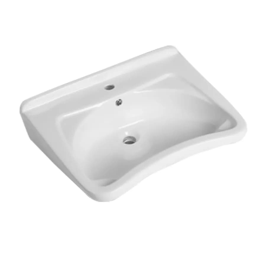 Lavabo sospeso da 65 cm Sanitosco ergonomico bagno accessibile