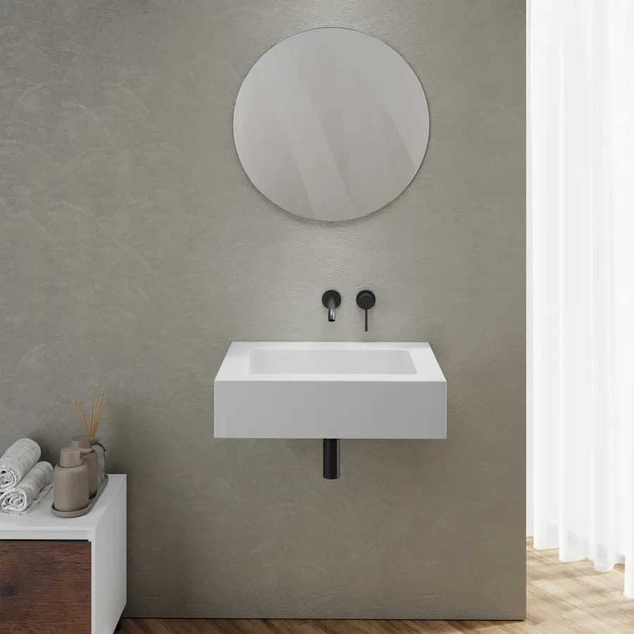 Lavabo 60X46 cm bianco opaco - Agua