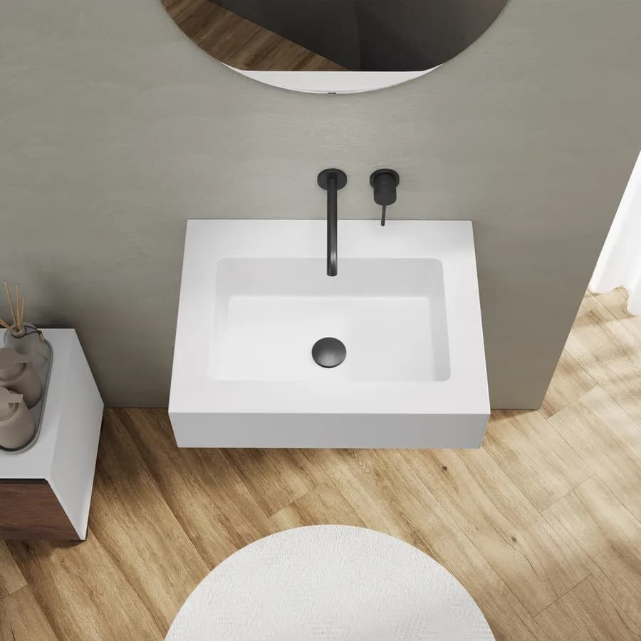 Lavabo 60X46 cm bianco opaco - Agua