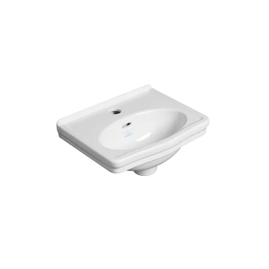 Lavabo sospeso monoforo 38 cm in ceramica bianco - Londra di Simas