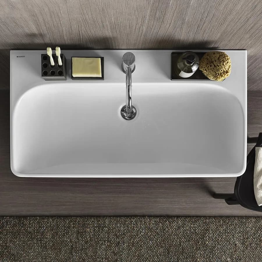 Lavabo sospeso o da appoggio 90 cm ceramica Serie Smyle Square - Geberit