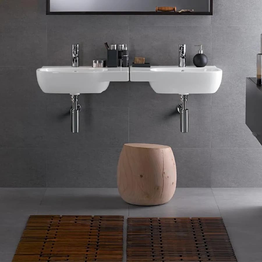 Lavamani sospeso 45 cm asimmetrico vasca sx Serie Fantasia - Geberit