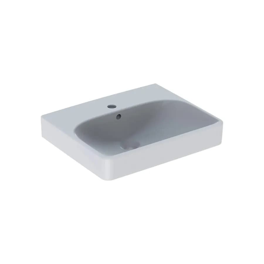 Lavamani sospeso o da appoggio 50 cm ceramica Serie Smyle Square - Geberit