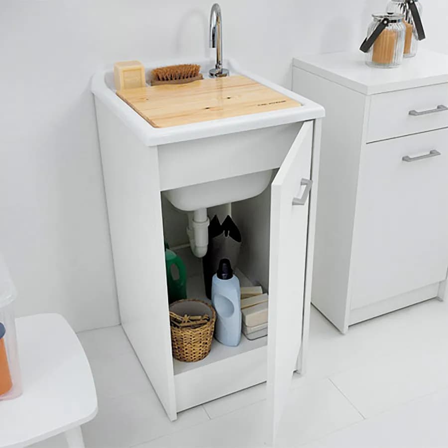 Lavapanni Domestica Colavene 45X50X86h cm con vasca e vano contenitore